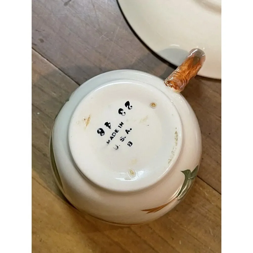 (1) Franciscan Apple Coffee/Teacup & Saucer‎ Vintage Cup Hand Painted